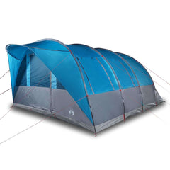 Family Tent Tunnel Waterproof Blue 7-person