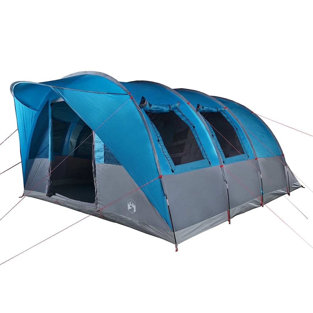 Family Tent Tunnel Waterproof Blue 7-person