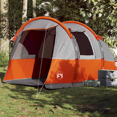 Camping Tent Tunnel 4-Person Waterproof Grey and orange