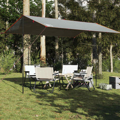 Camping Tarp Grey and Orange Waterproof, image 3