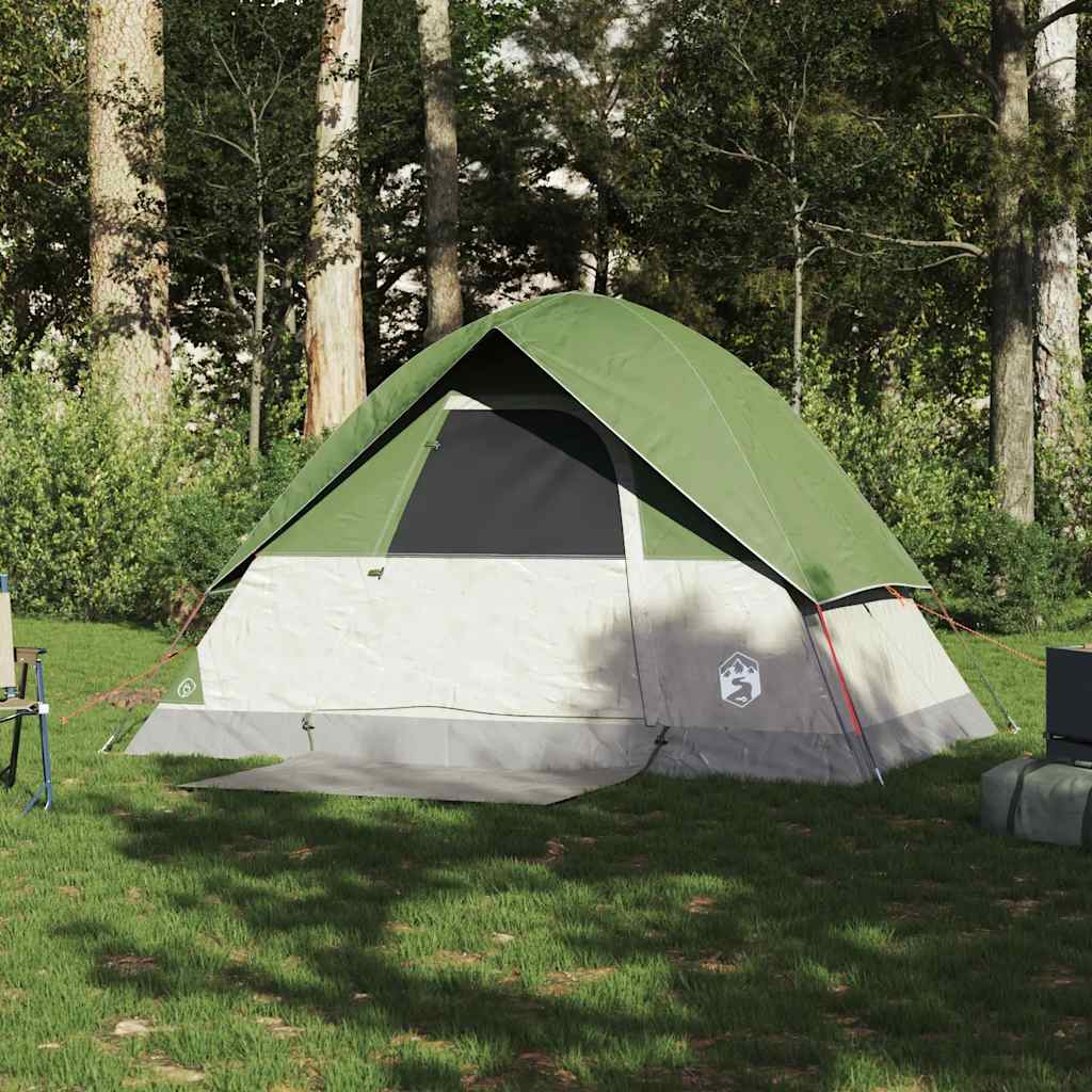 vidaXL Camping Tent Dome 2-Person Green Waterproof 3