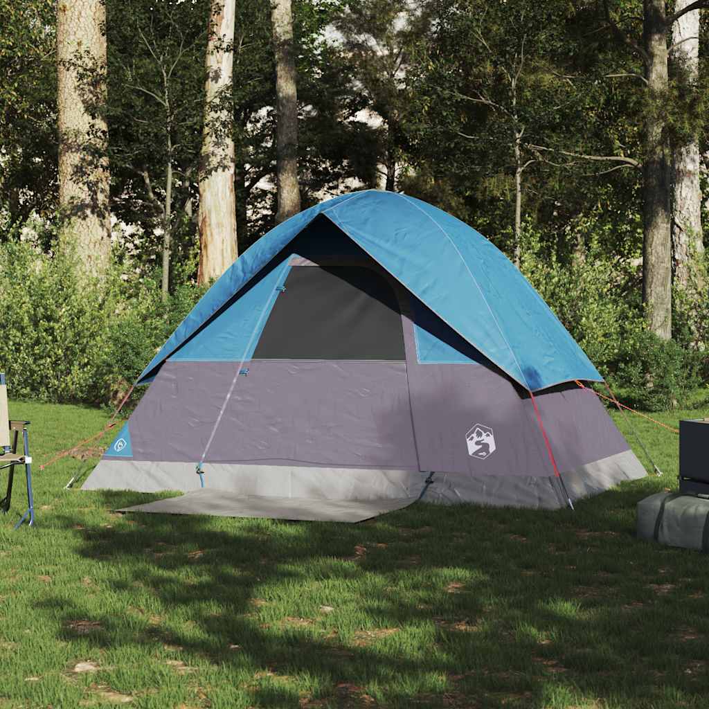 vidaXL Camping Tent Dome 2-Person Blue Waterproof 3