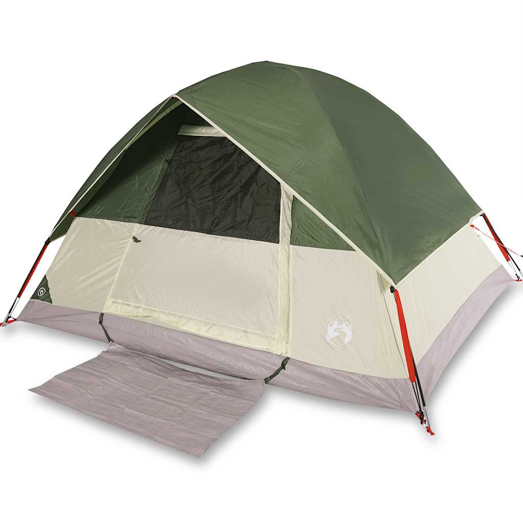 vidaXL Camping Tent Dome 3-Person Green Waterproof 2