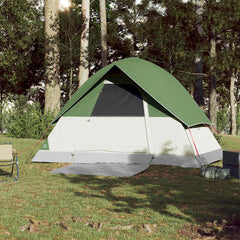 vidaXL Camping Tent Dome 3-Person Green Waterproof 3