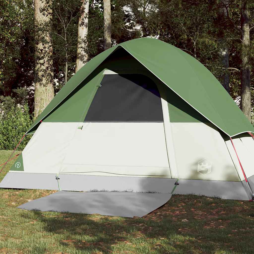 vidaXL Camping Tent Dome 3-Person Green Waterproof 1