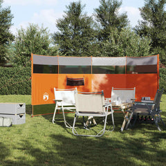 Camping Windbreak Waterproof Grey and orange 366 cm 152 cm