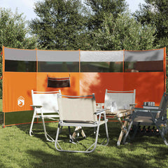 Camping Windbreak Waterproof Grey and orange 366 cm 152 cm