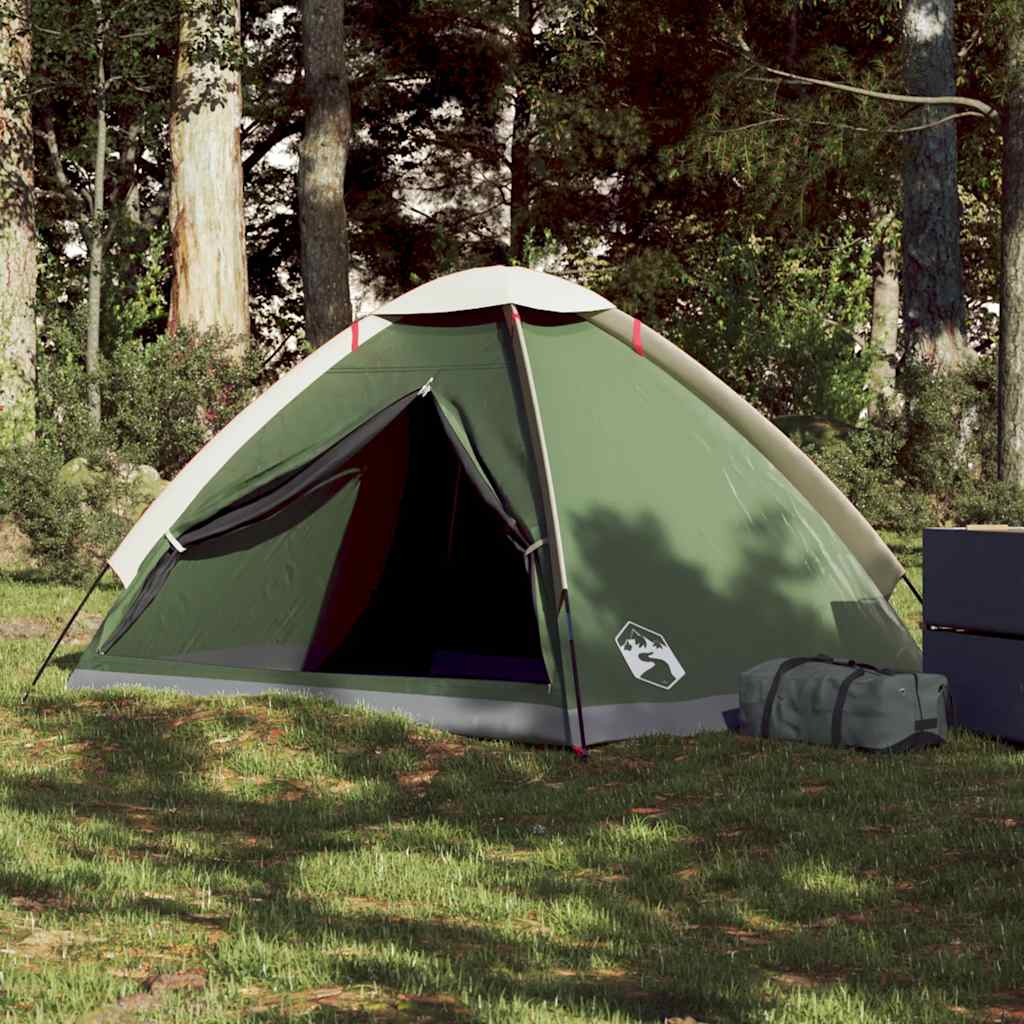 vidaXL Camping Tent Dome 2-Person Green Waterproof 1