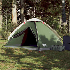 vidaXL Camping Tent Dome 2-Person Green Waterproof 1