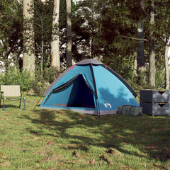 vidaXL Camping Tent Dome 2-Person Blue Waterproof 4
