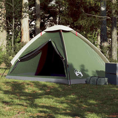 vidaXL Camping Tent Dome 4-Person Green Waterproof 1