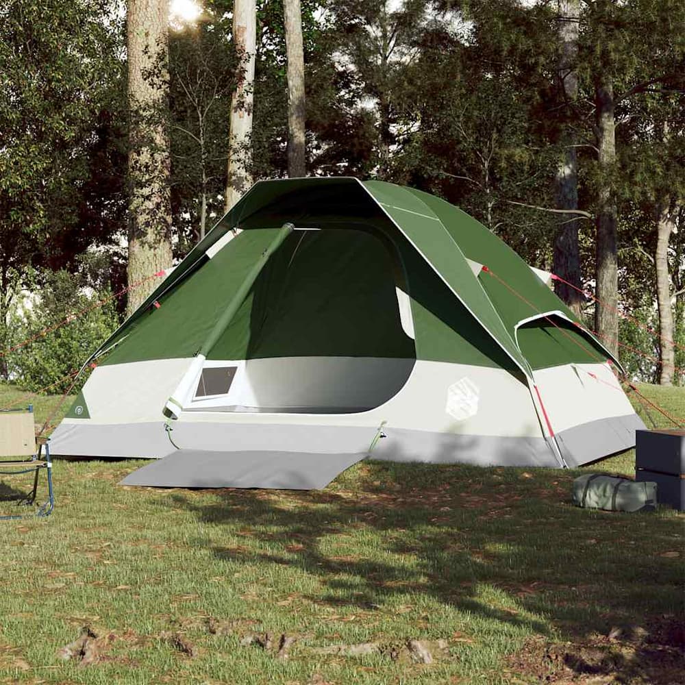 Camping Tent Dome Waterproof 4-person Green