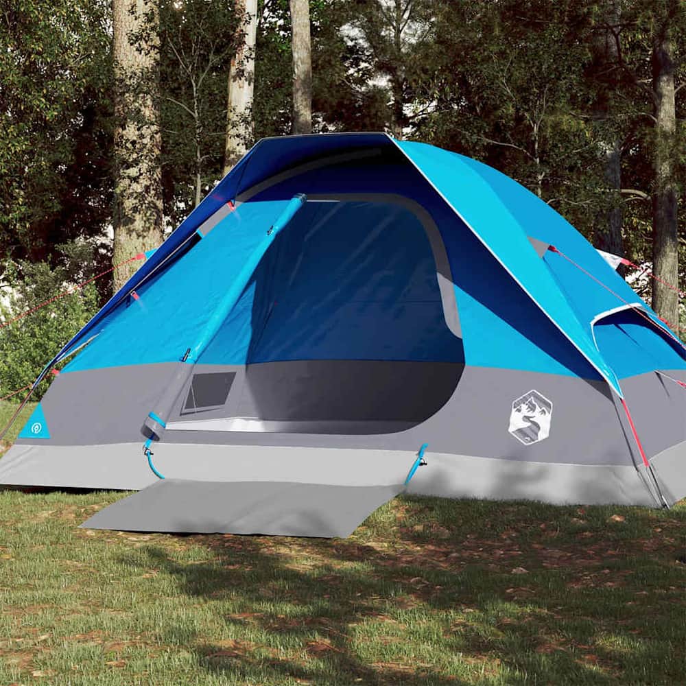 Camping Tent Dome Waterproof 4-person Blue