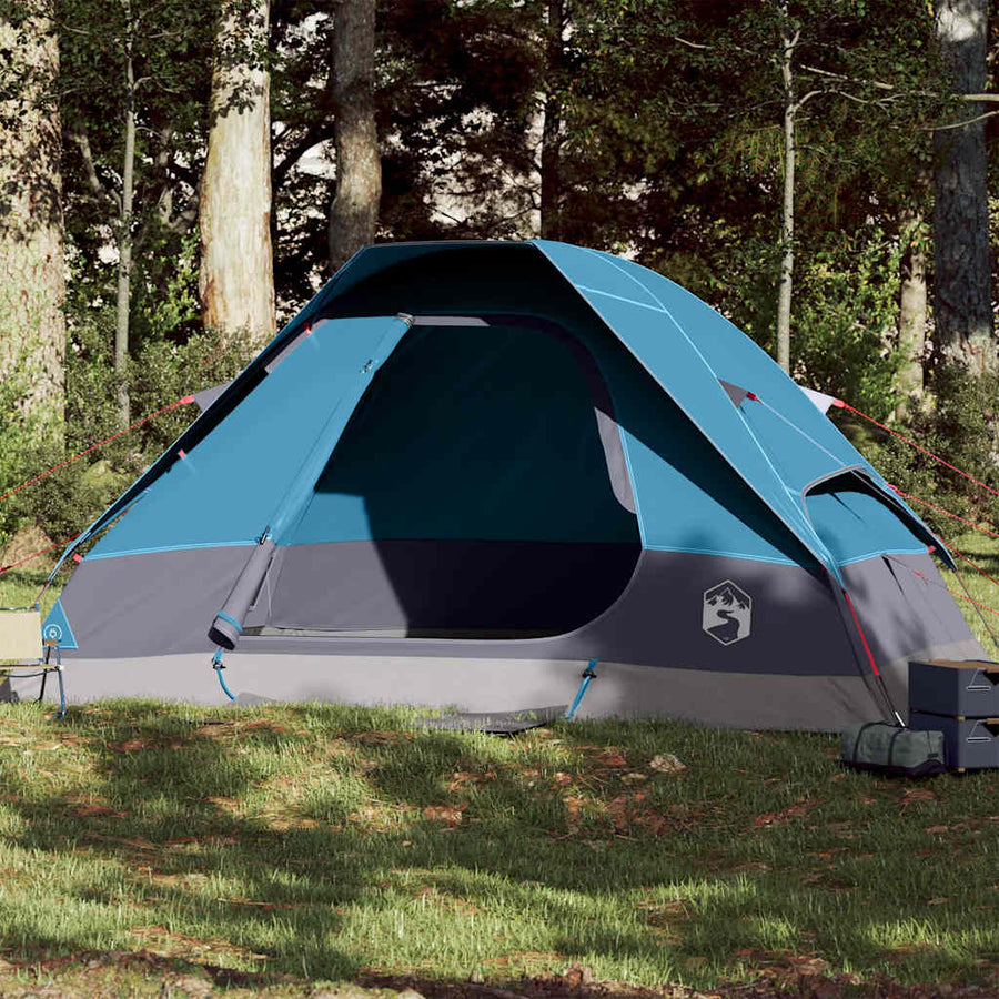 Family Tent Dome Waterproof 6-Person Blue
