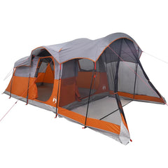 Family Tent Tunnel 8-Person Waterproof Grey