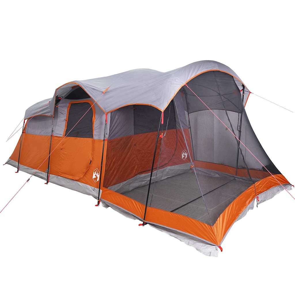 Family Tent Tunnel 8-Person Waterproof Grey