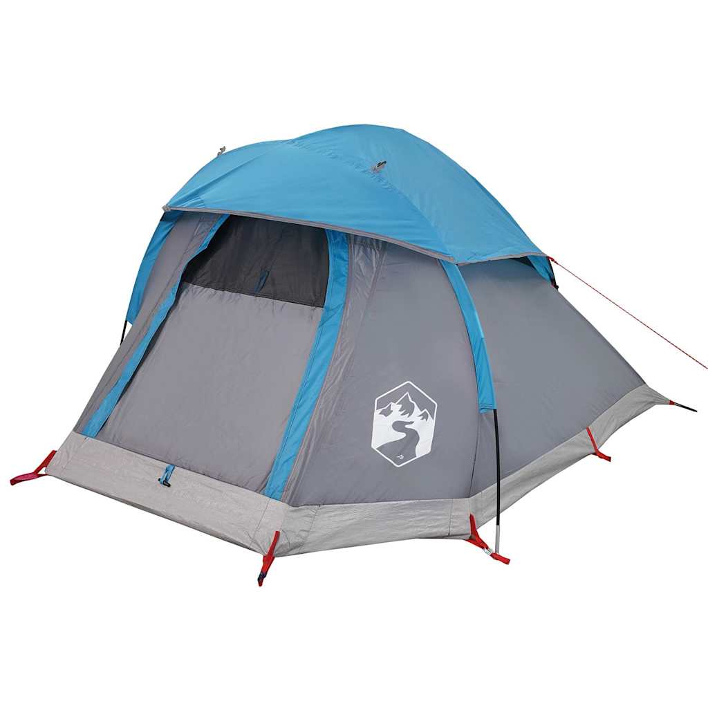 vidaXL Camping Tent Dome 1-Person Blue Waterproof 5