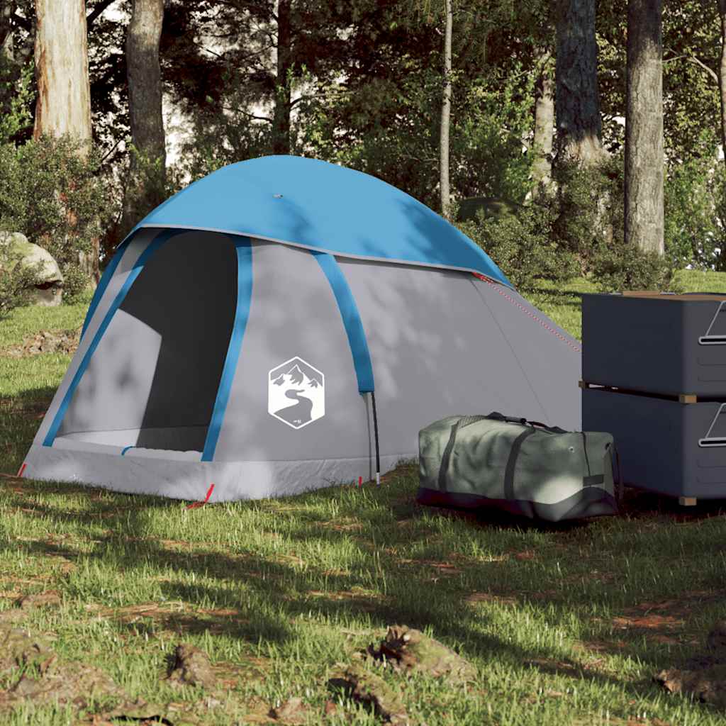 vidaXL Camping Tent Dome 1-Person Blue Waterproof 1