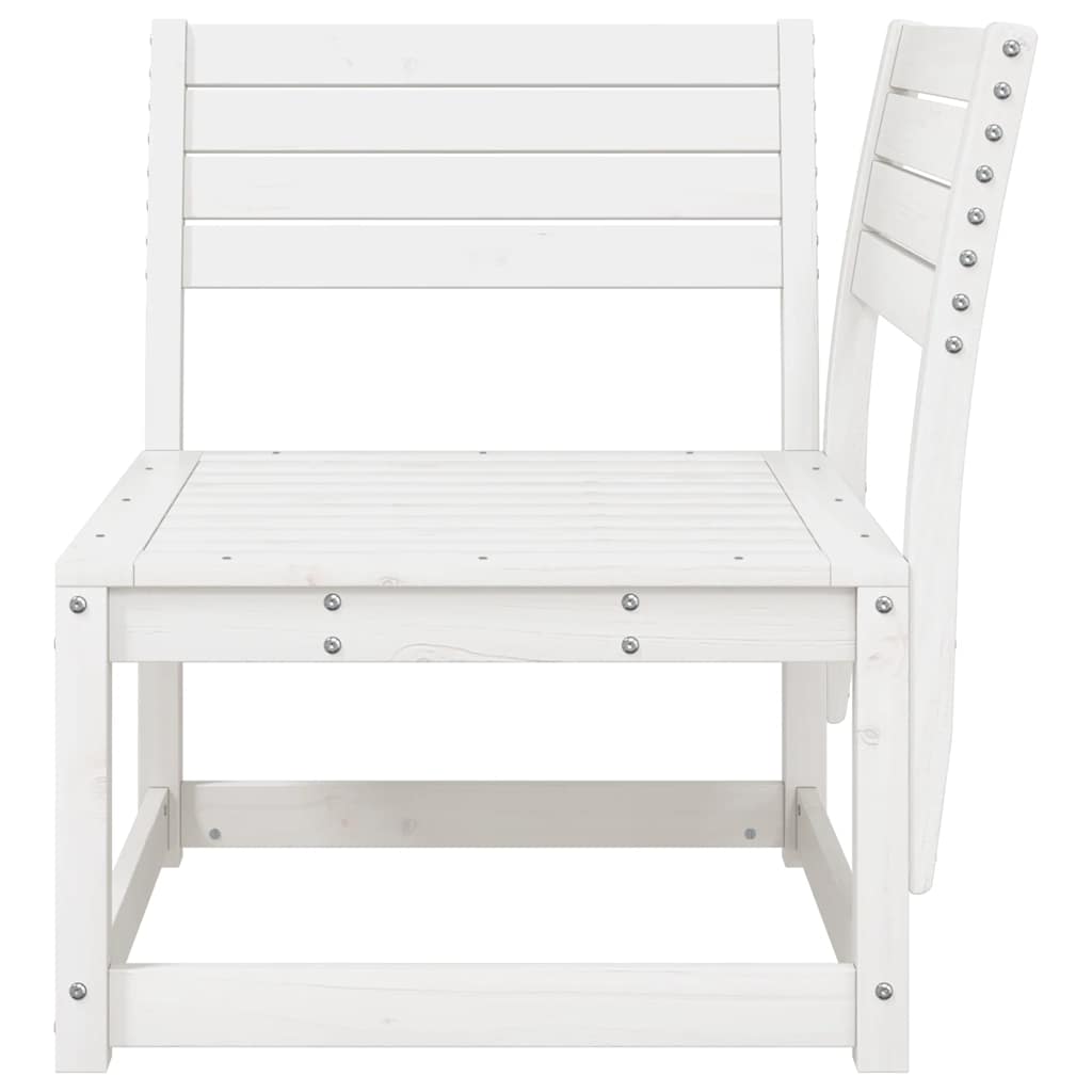 vidaXL Garden Sofa Corner White 73x73x78 cm Solid Wood Pine 4