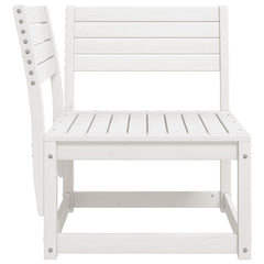vidaXL Garden Sofa Corner White 73x73x78 cm Solid Wood Pine 5