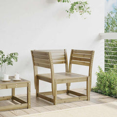 vidaXL Garden Chair | Natural Wood | Vacuum Pressure Impregnated Pinewood 3