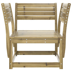 vidaXL Garden Chair | Natural Wood | Vacuum Pressure Impregnated Pinewood 4