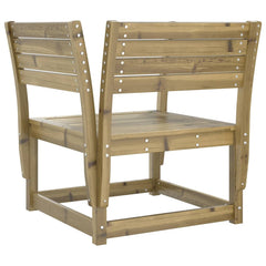 vidaXL Garden Chair | Natural Wood | Vacuum Pressure Impregnated Pinewood 6