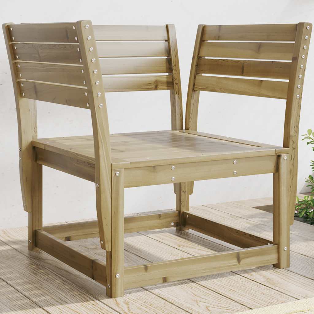 vidaXL Garden Chair | Natural Wood | Vacuum Pressure Impregnated Pinewood 1