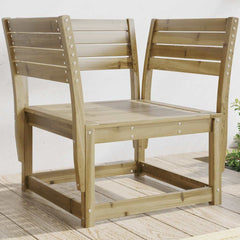 vidaXL Garden Chair | Natural Wood | Vacuum Pressure Impregnated Pinewood 1