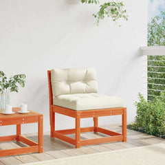 vidaXL Garden Sofa with Cushions Wax Brown Solid Wood Pine 3