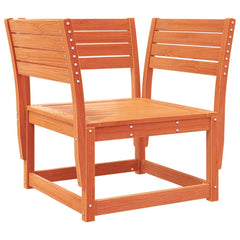 vidaXL Garden Sofa Armrest with Cushions Wax Brown Solid Wood Pine 4