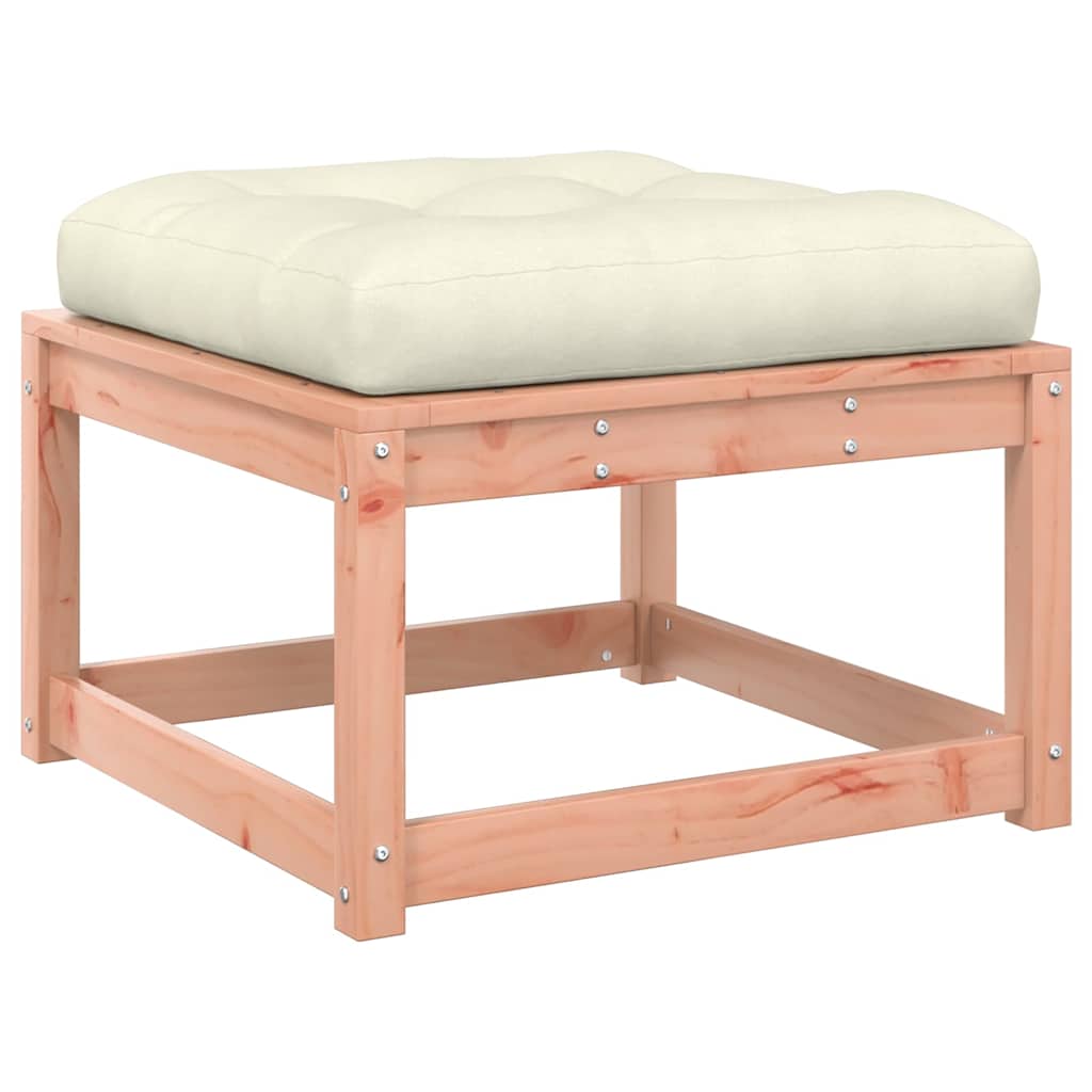vidaXL Garden Footstool with Cushions Solid Wood Douglas 2