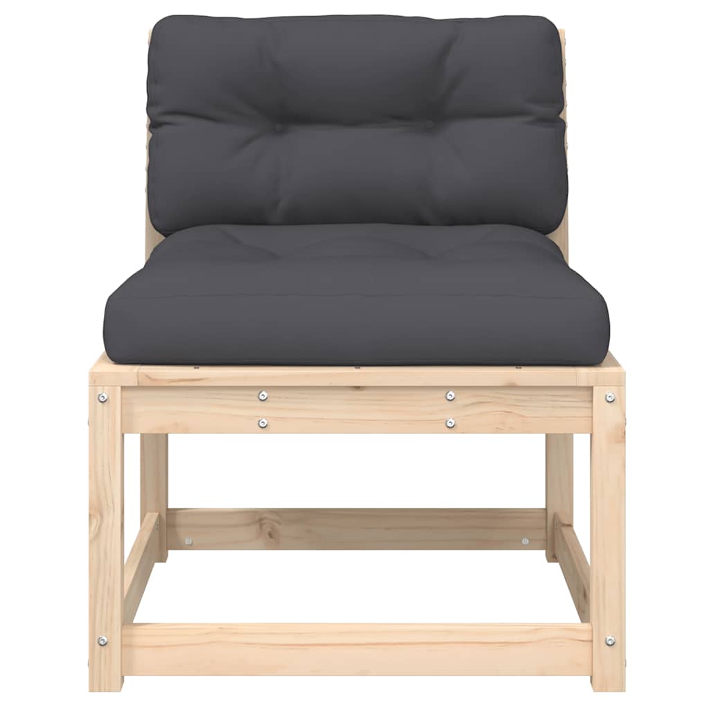 vidaXL Garden Sofas with Cushions 2pcs Solid Wood Pine 6