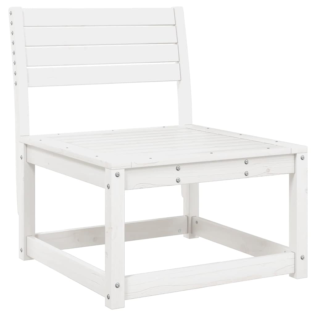 vidaXL Garden Sofas with Cushions 2pcs White Solid Wood Pine 4