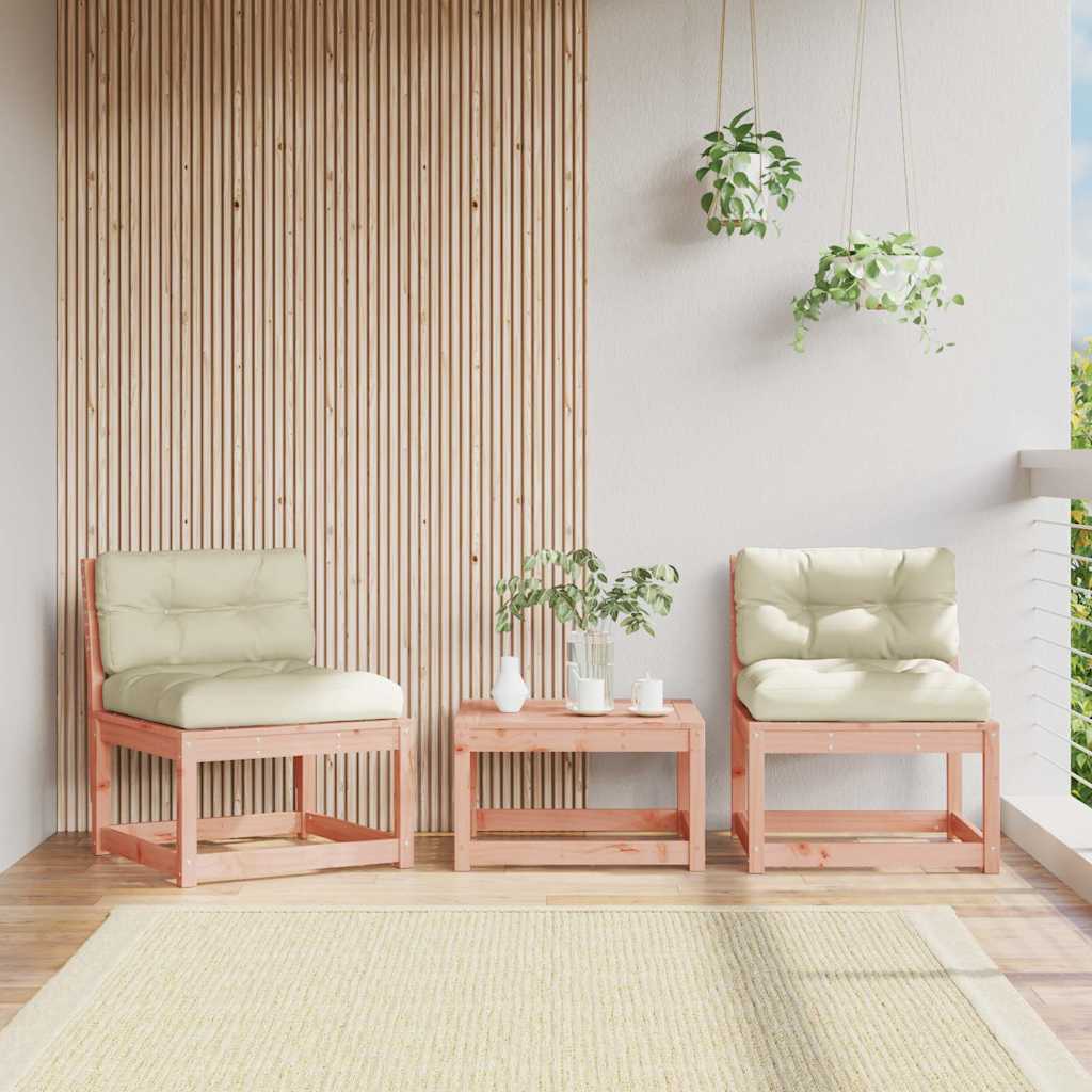 vidaXL Garden Sofas with Cushions 2pcs Solid Wood Douglas 1
