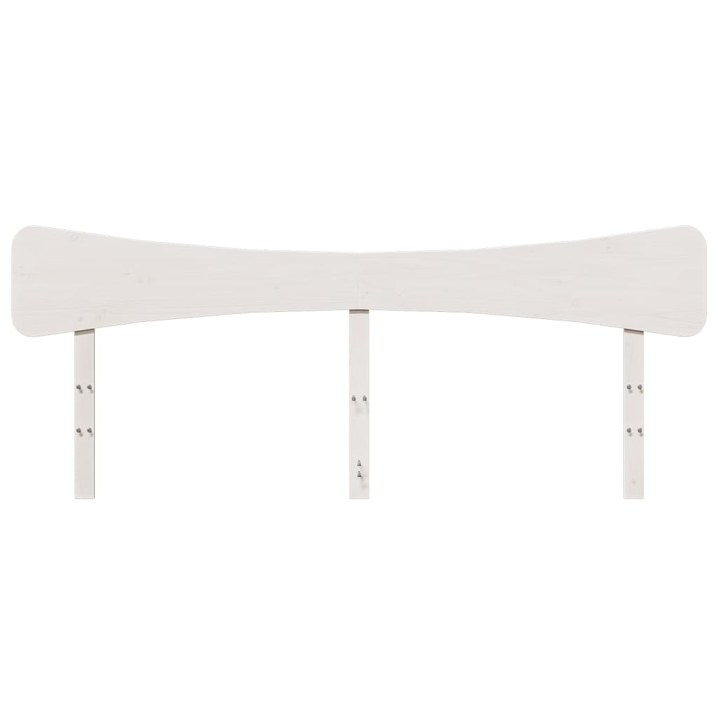 vidaXL Headboard White 200 cm Solid Wood Pine 4