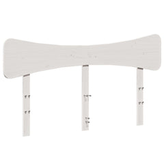 vidaXL Headboard White 150 cm Solid Wood Pine 2