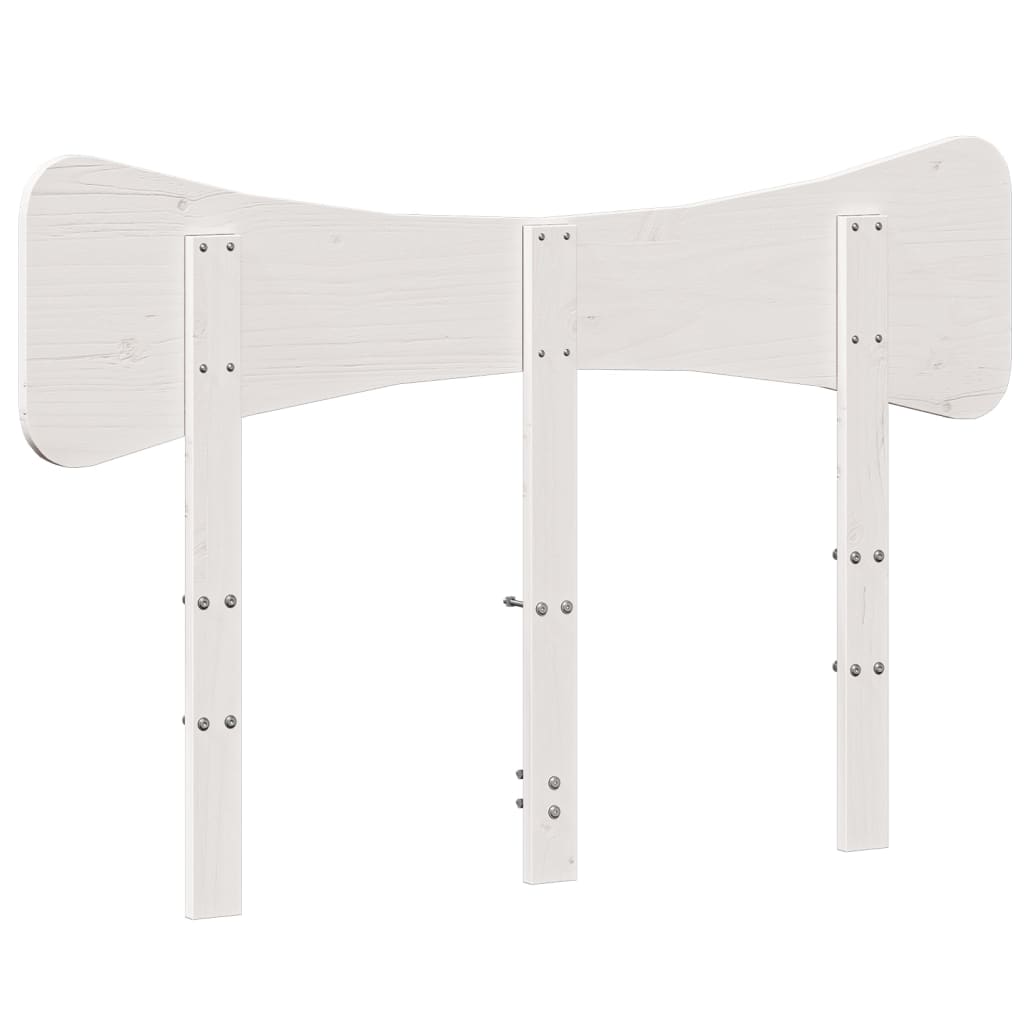 vidaXL Headboard White 135 cm Solid Wood Pine 6