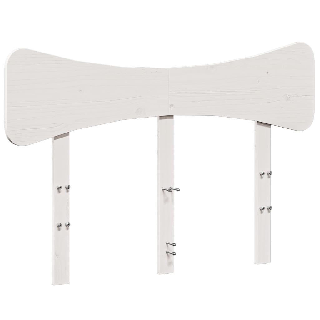 Headboard Solid Wood Pine White 120 cm