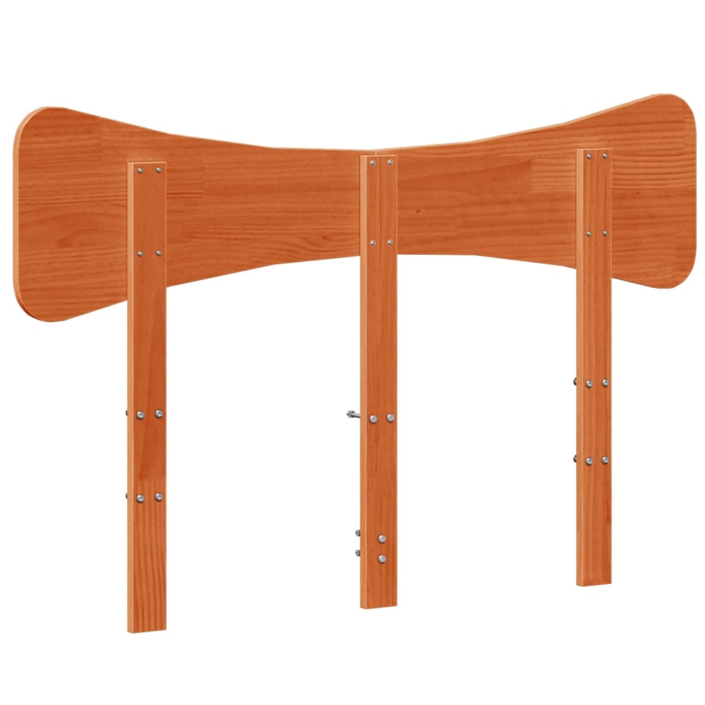 vidaXL Headboard Wax Brown 120 cm Solid Wood Pine 6