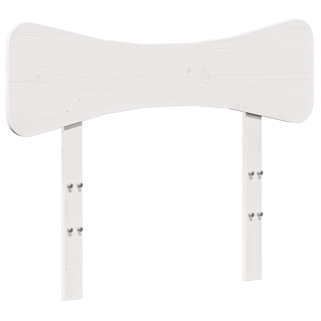 vidaXL Headboard White 100 cm Solid Wood Pine 2