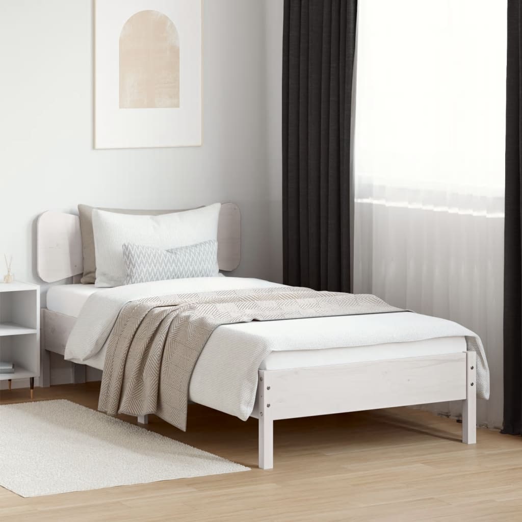 vidaXL Headboard White 100 cm Solid Wood Pine 3