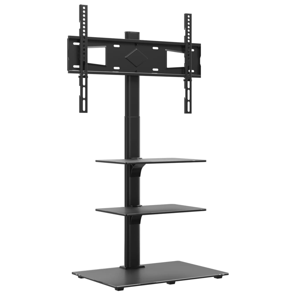 vidaXL Corner TV Stand 3-Tiers for 32-65 Inch Black 2