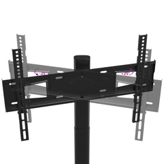 vidaXL Corner TV Stand 3-Tiers for 32-65 Inch Black 6