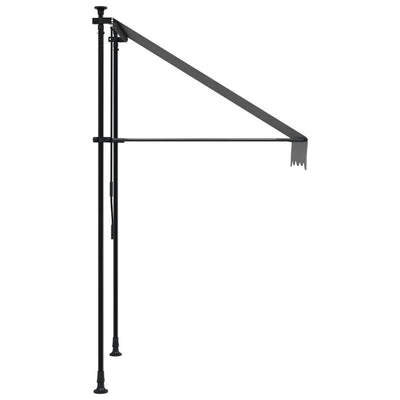 Retractable Awning Anthracite 100x150 cm Fabric and Steel