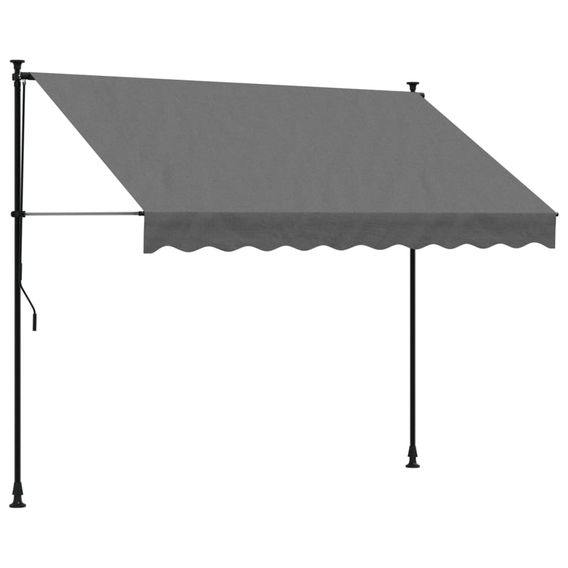 Retractable Awning Anthracite 250x150 cm Fabric and Steel