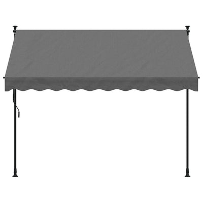 Retractable Awning Anthracite 250x150 cm Fabric and Steel