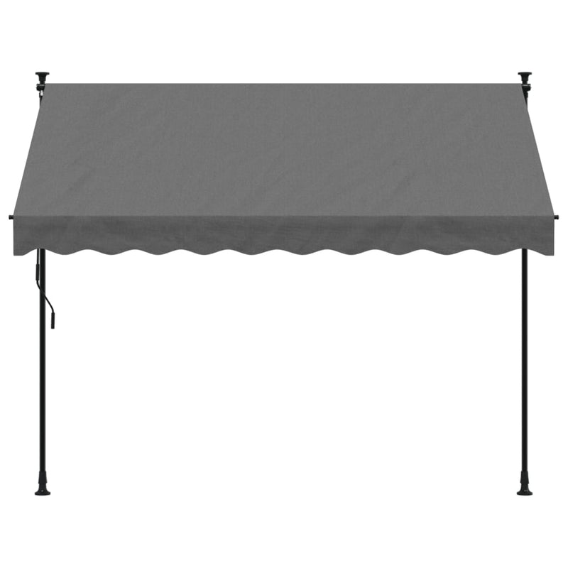 Retractable Awning Anthracite 250x150 cm Fabric and Steel