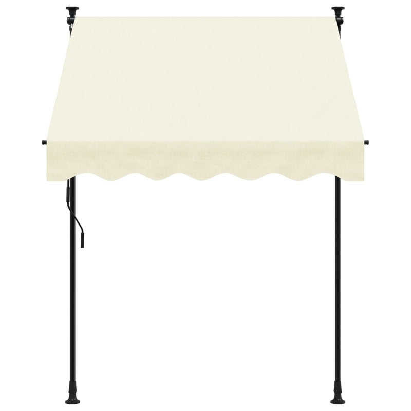 Retractable Awning Cream 150x150 cm Fabric and Steel