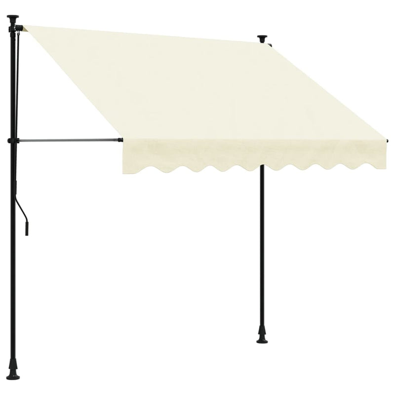 Retractable Awning Cream 200x150 cm Fabric and Steel